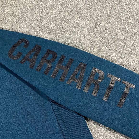 Carhartt Midweight Logo Sleeve Graphic Sweatshirt Womens 2X Relaxed Fit Blue NWT - Picture 4 of 16